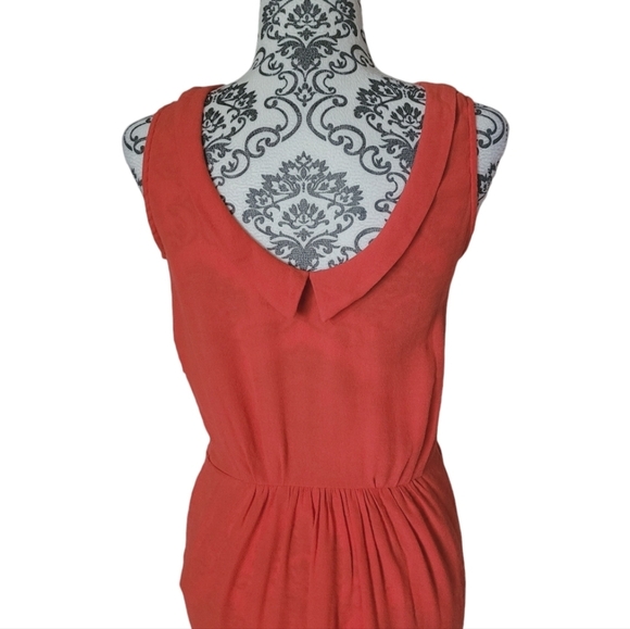 Sessun orange sleeveless midi dress size medium - Picture 2 of 11